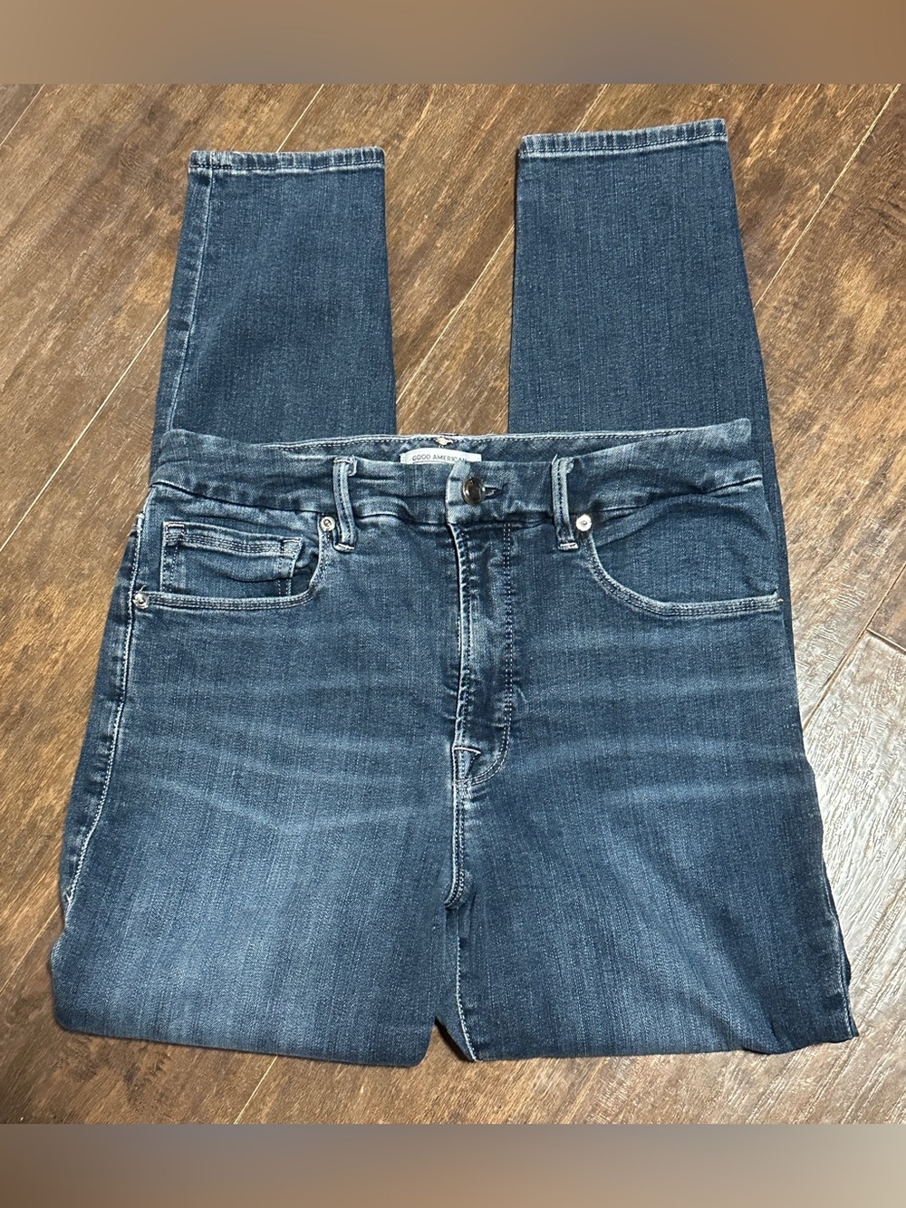Good American Good Legs Crop Skinny Denim Blue Jeans Women’s 10/30